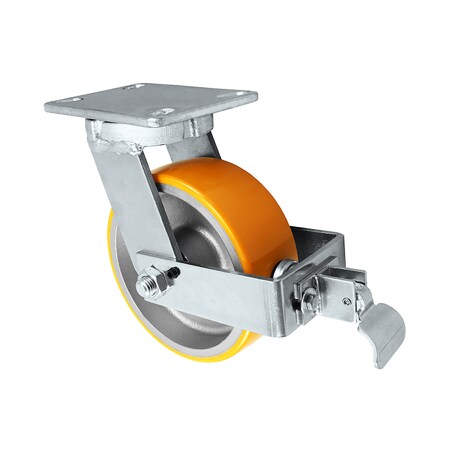 Durastar Caster 8x3 Swvl Fork, Face Contact Brake, 8x3 Regal DSU Wheel, 6205 Prec 91FS830DSU65M-04